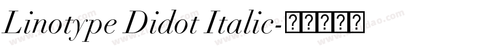Linotype Didot Italic字体转换